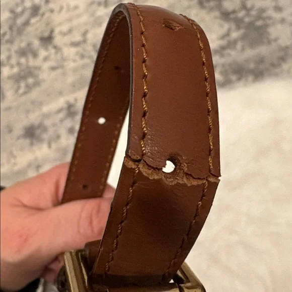 REHAB Authentic LV Louis Vuitton Leather Adjustable Crossbody Replacement Strap - Picture 5 of 11